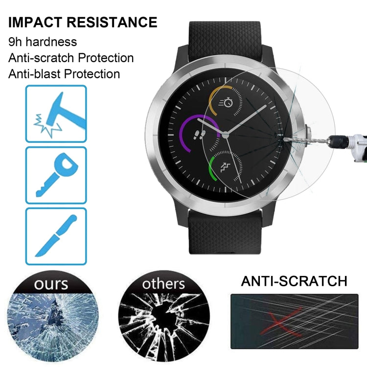 2 PCS ENKAY Hat-Prince for Garmin vivoactive 3 Smart Watch 0.2mm 9H Surface Hardness 2.15D Explosion-proof Tempered Glass Screen Film - NMNYSX