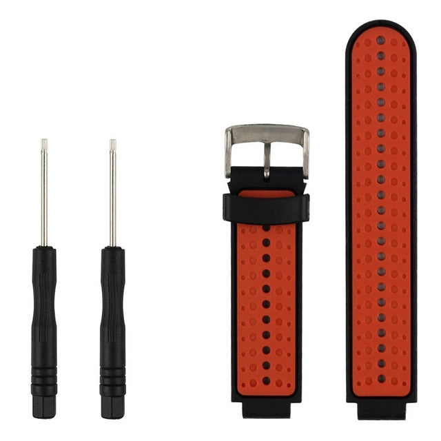 Two-colour Silicone Sport Watch Band for Garmin Forerunner 230 / 235 / 620 / 630 / 735XT - NMNYSX
