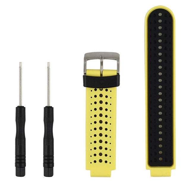 Two-colour Silicone Sport Watch Band for Garmin Forerunner 230 / 235 / 620 / 630 / 735XT - NMNYSX