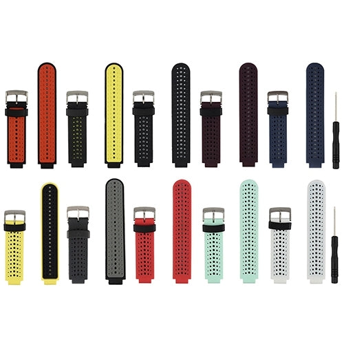 Two-colour Silicone Sport Watch Band for Garmin Forerunner 230 / 235 / 620 / 630 / 735XT - NMNYSX