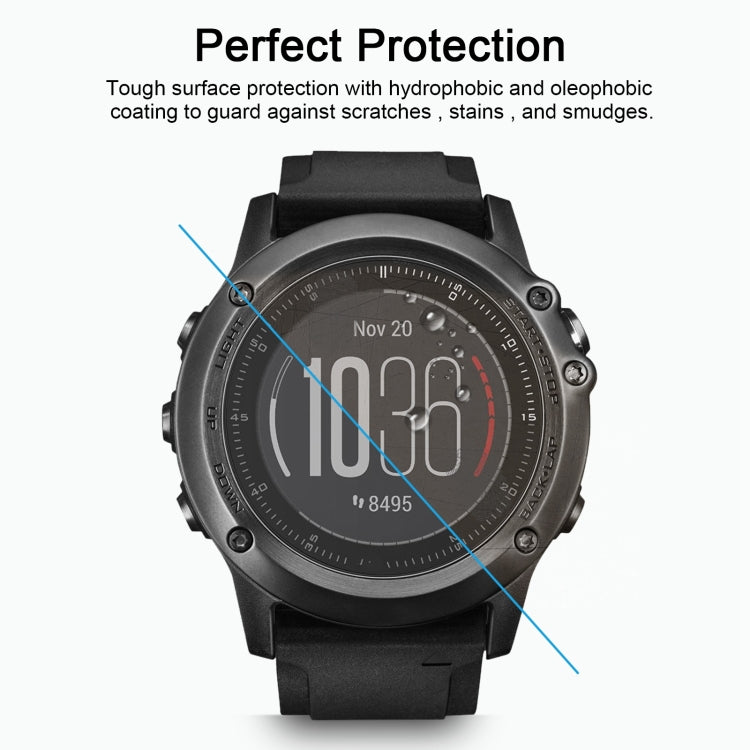 2 PCS ENKAY Hat-Prince for Garmin Fenix 3 HR Smart Watch 0.2mm 9H Surface Hardness 2.15D Explosion-proof Tempered Glass Screen Film - NMNYSX