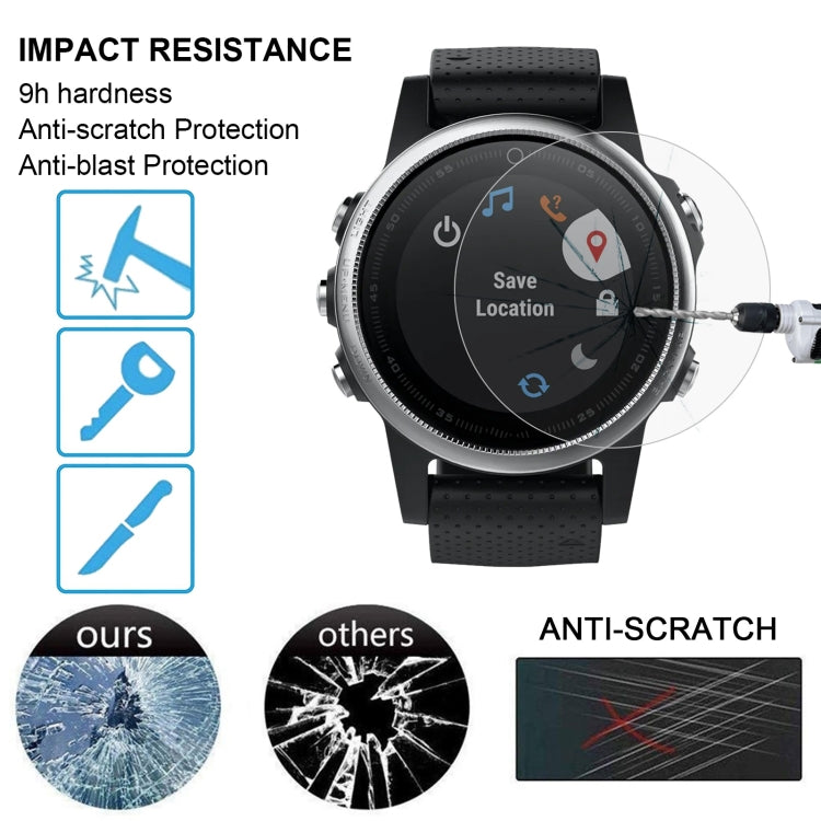2 PCS ENKAY Hat-Prince for Garmin Fenix 5S Smart Watch 0.2mm 9H Surface Hardness 2.15D Explosion-proof Tempered Glass Screen Film - NMNYSX