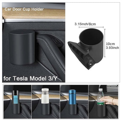 For Tesla Model Y / 3 Car Door Water Cup Holder