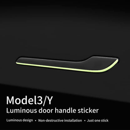 For Tesla Model 3 / Y Car Door Handle Luminous Sticker