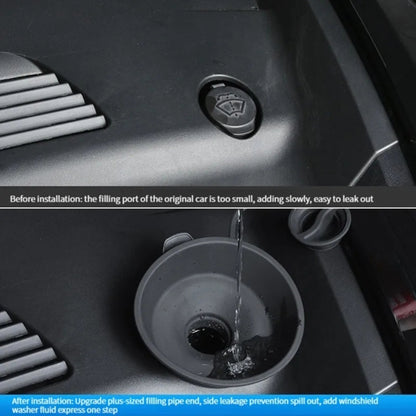 For Tesla Model 3 / Y Car Hood Wiper Water Protection Funnel