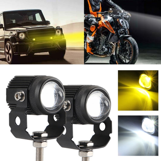2 PCS Motorcycles Double Color Headlights / Fog Light