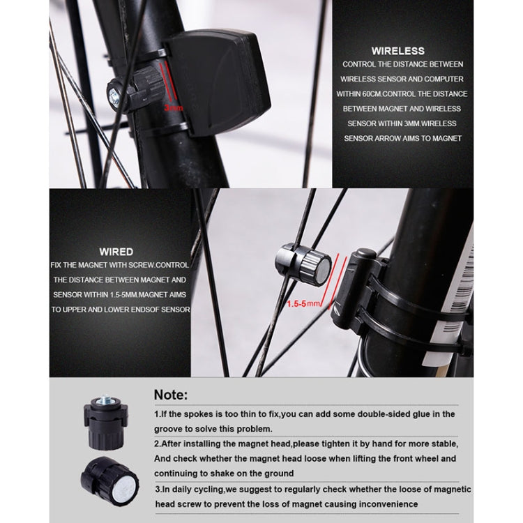 2.8 Inch Wireless Waterproof Bicycle Computer