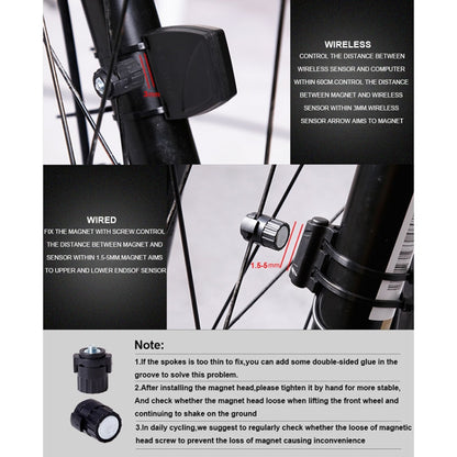 2.8 Inch Wireless Waterproof Bicycle Computer