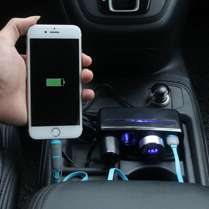 SHUNWEI SD-1938 120W 3A Car 3 in 1 Dual USB Charger