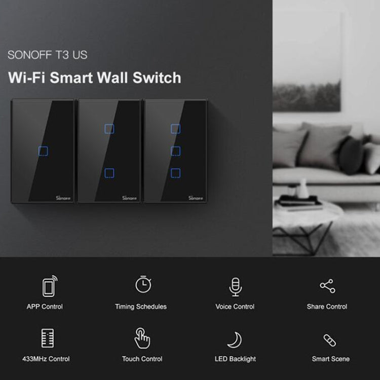433 RF WIFI Smart Touch Switch