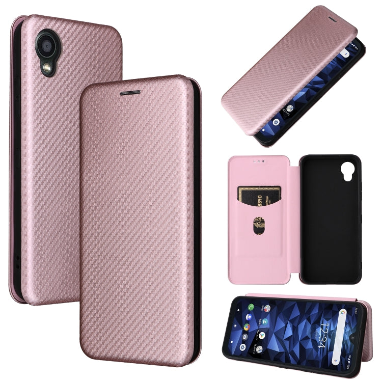 Carbon Fiber Texture Magnetic Horizontal Flip PU Phone Case, For Kyocera DIGNO BX2, For Ulefone Note 12P - NMNYSX