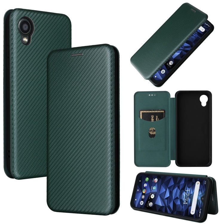 Carbon Fiber Texture Magnetic Horizontal Flip PU Phone Case, For Kyocera DIGNO BX2, For Ulefone Note 12P - NMNYSX