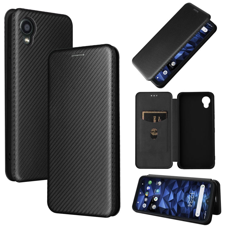 Carbon Fiber Texture Magnetic Horizontal Flip PU Phone Case, For Kyocera DIGNO BX2, For Ulefone Note 12P - NMNYSX