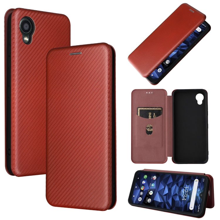 Carbon Fiber Texture Magnetic Horizontal Flip PU Phone Case, For Kyocera DIGNO BX2, For Ulefone Note 12P - NMNYSX