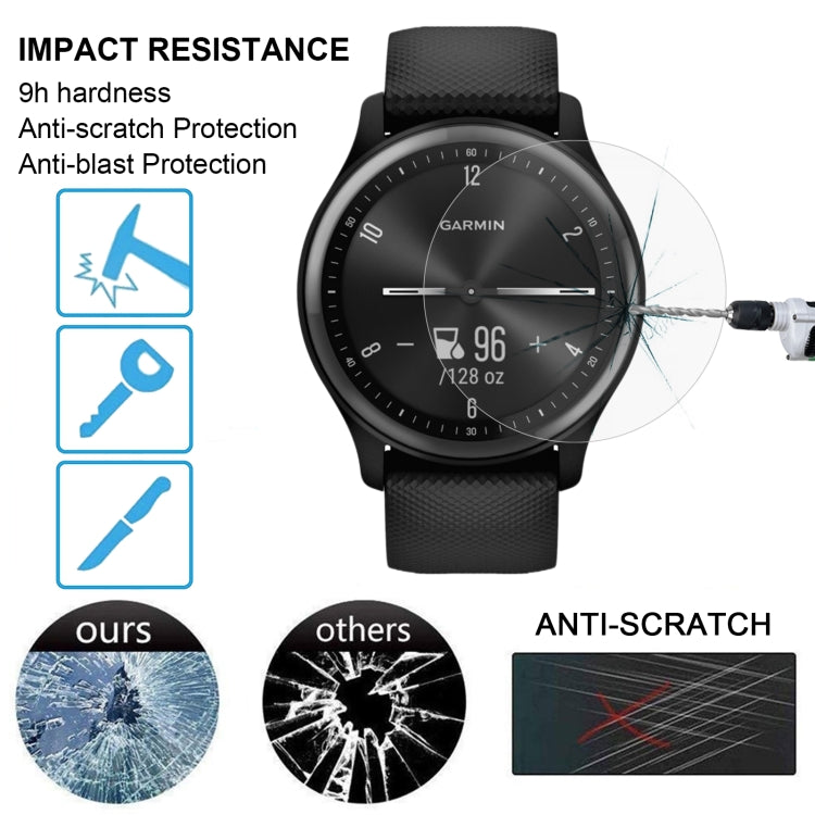 10 PCS 0.26mm 2.5D 9H Tempered Glass Film Screen Protector, For GarminMove Sport (20 PCS), For Garmin Epix (10 PCS), For Garmin Fenix 7S (10 PCS) - NMNYSX