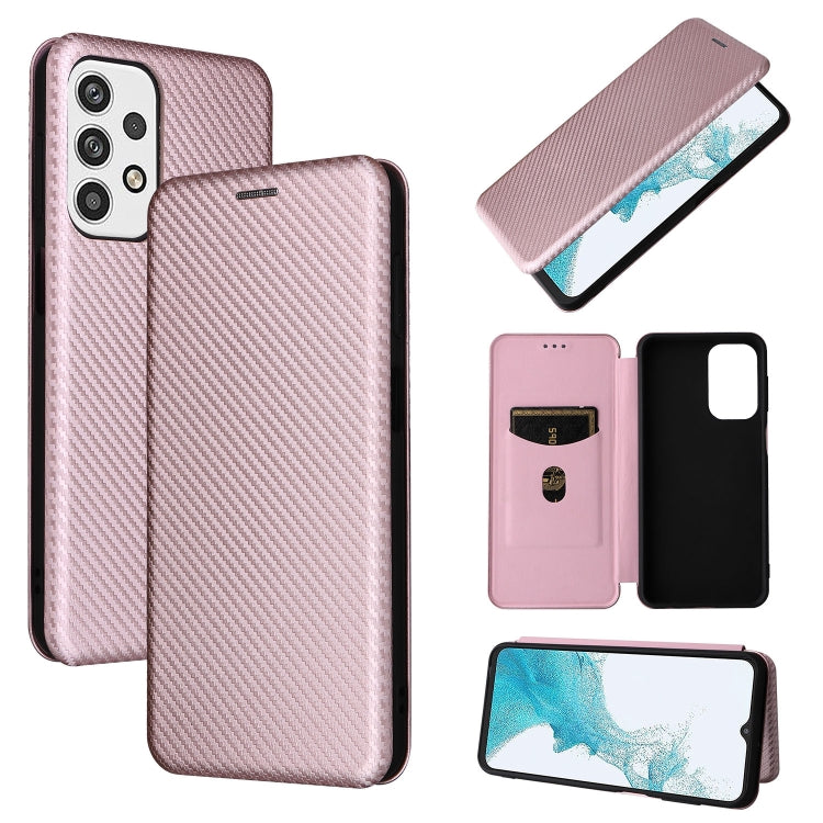 Carbon Fiber Texture Magnetic Horizontal Flip PU Phone Case, For OPPO Realme 9i / A36, For Blackview A55, For Ulefone Note 13P, For Samsung Galaxy A23 5G - NMNYSX