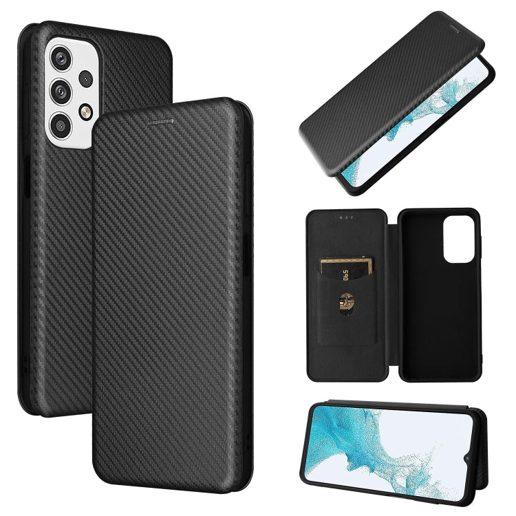 Carbon Fiber Texture Magnetic Horizontal Flip PU Phone Case, For OPPO Realme 9i / A36, For Blackview A55, For Ulefone Note 13P, For Samsung Galaxy A23 5G - NMNYSX
