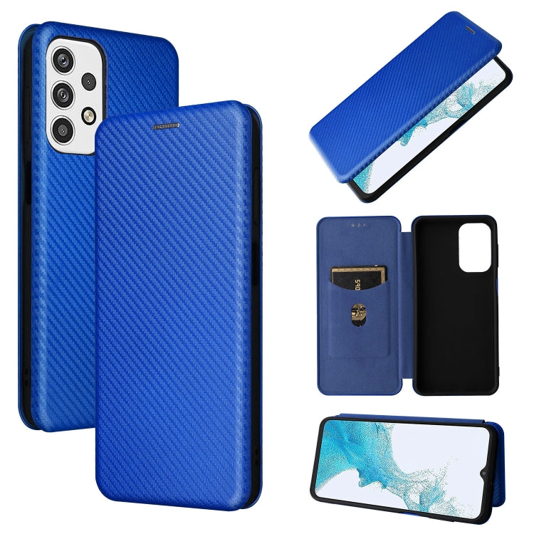 Carbon Fiber Texture Magnetic Horizontal Flip PU Phone Case, For OPPO Realme 9i / A36, For Blackview A55, For Ulefone Note 13P, For Samsung Galaxy A23 5G - NMNYSX