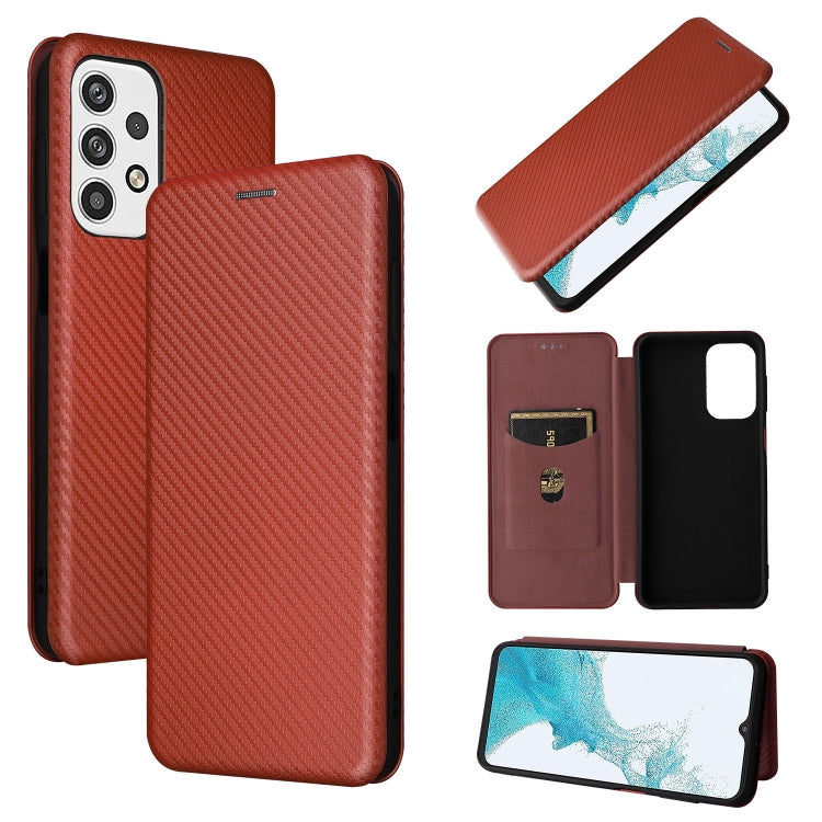 Carbon Fiber Texture Magnetic Horizontal Flip PU Phone Case, For OPPO Realme 9i / A36, For Blackview A55, For Ulefone Note 13P, For Samsung Galaxy A23 5G - NMNYSX