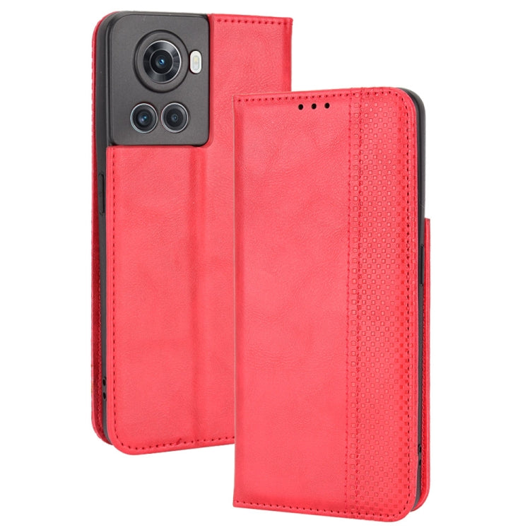 Magnetic Buckle Retro Texture Leather Phone Case, For OnePlus Ace 5G / 10R - NMNYSX