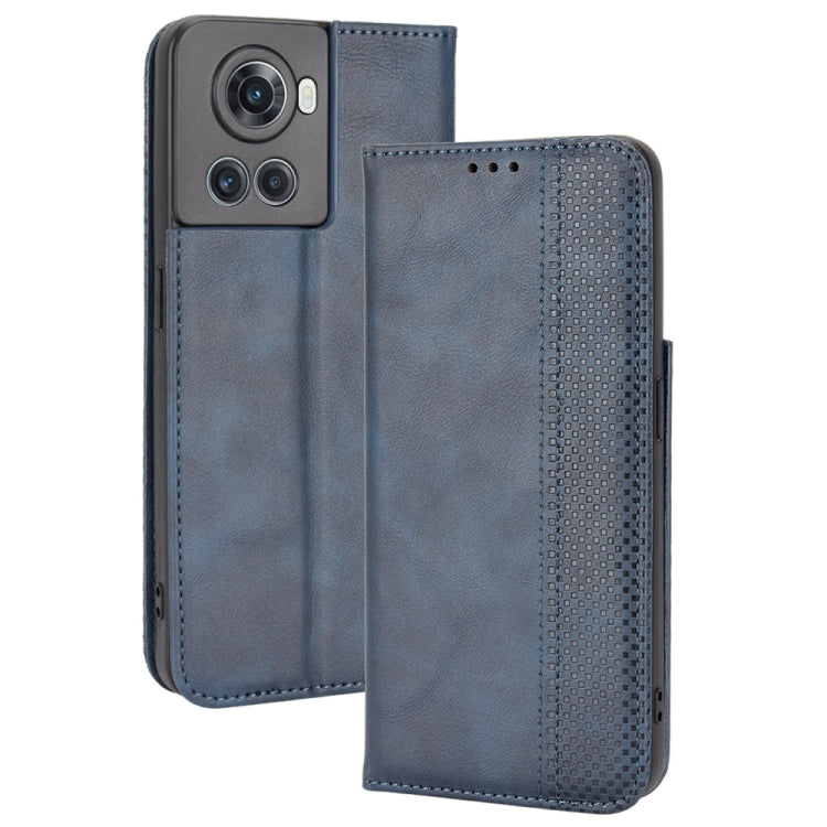 Magnetic Buckle Retro Texture Leather Phone Case, For OnePlus Ace 5G / 10R - NMNYSX