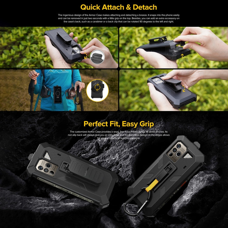 For Ulefone Power Armor 18 Ultra / 18T / 18T Ultra / 19 / 19T  Ulefone Back Clip Phone Case with Carabiner, For Ulefone Power Armor 18 Ultra / 18T / 18T Ultra - NMNYSX