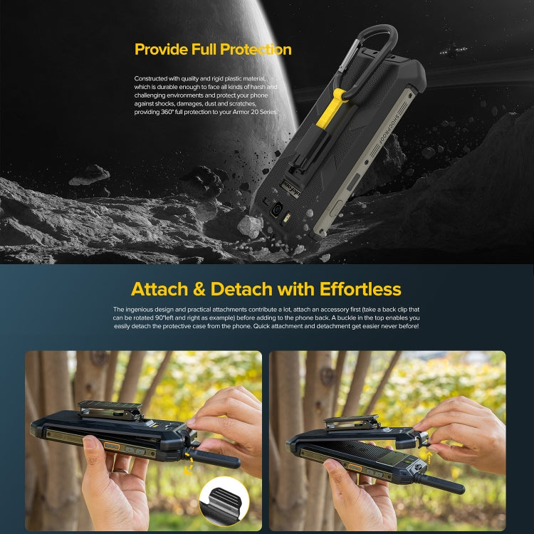 For Ulefone Armor 20WT Ulefone Back Clip Phone Case with Carabiner, For Ulefone Armor 20WT - NMNYSX