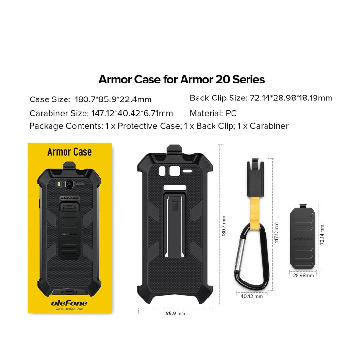 For Ulefone Armor 20WT Ulefone Back Clip Phone Case with Carabiner, For Ulefone Armor 20WT - NMNYSX