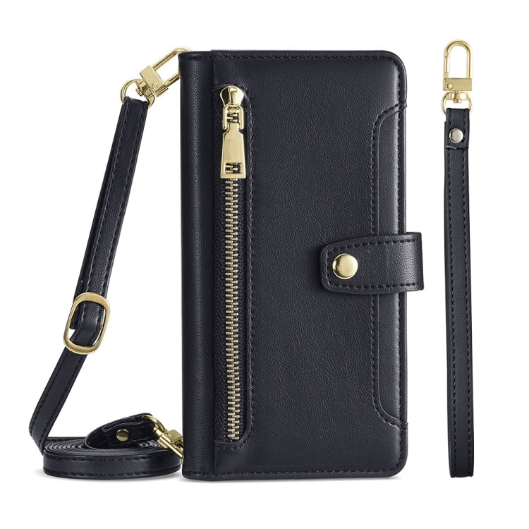 Sheep Texture Cross-body Zipper Wallet Leather Phone Case, For OnePlus Ace Racing - NMNYSX
