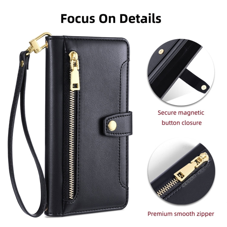 Sheep Texture Cross-body Zipper Wallet Leather Phone Case, For OnePlus Ace Racing - NMNYSX