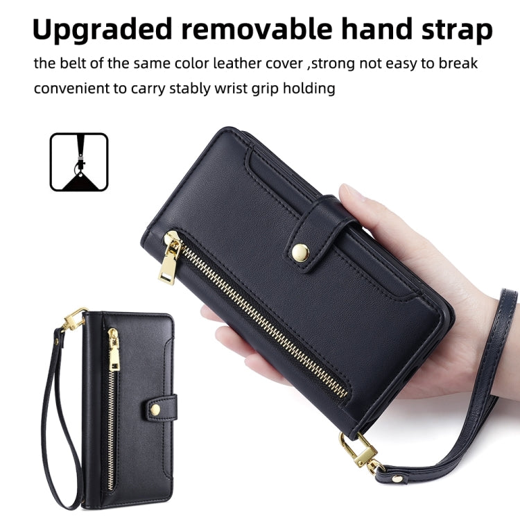 Sheep Texture Cross-body Zipper Wallet Leather Phone Case, For OnePlus Ace Racing - NMNYSX