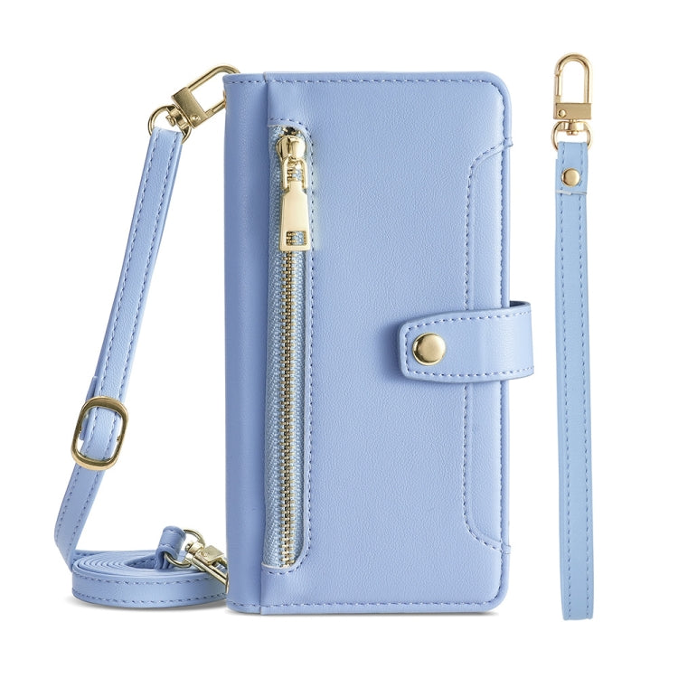 Sheep Texture Cross-body Zipper Wallet Leather Phone Case, For OnePlus Ace Racing - NMNYSX