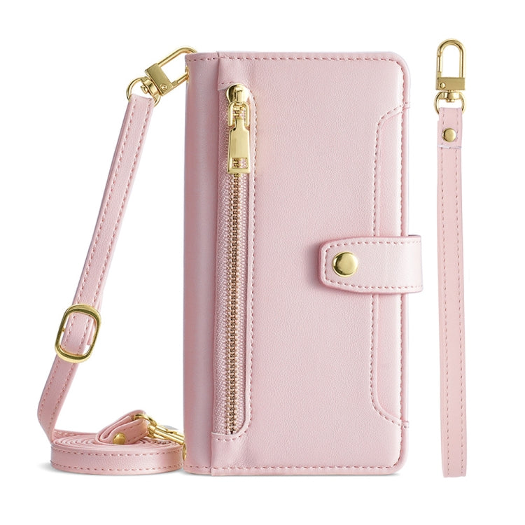 Sheep Texture Cross-body Zipper Wallet Leather Phone Case, For OnePlus Ace Racing - NMNYSX