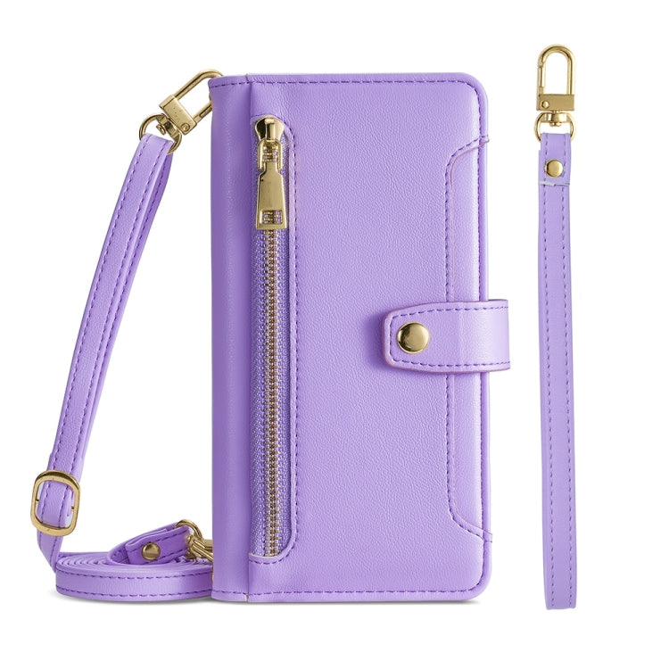 Sheep Texture Cross-body Zipper Wallet Leather Phone Case, For OnePlus Ace Racing - NMNYSX