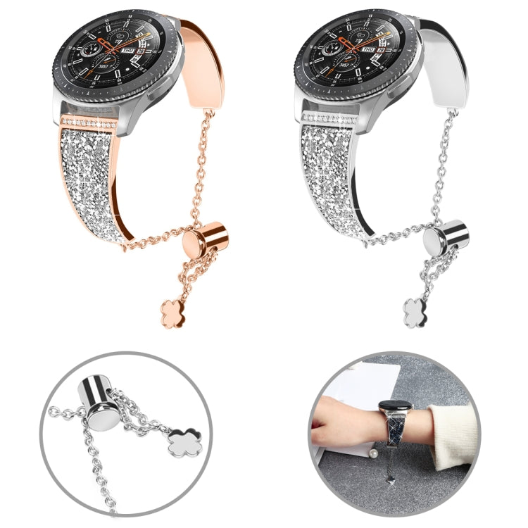 20mm Diamond Chain Mental Watch Band, For Garmin Venu / Venu 2 Plus / Venu Sq / Sq2 - NMNYSX