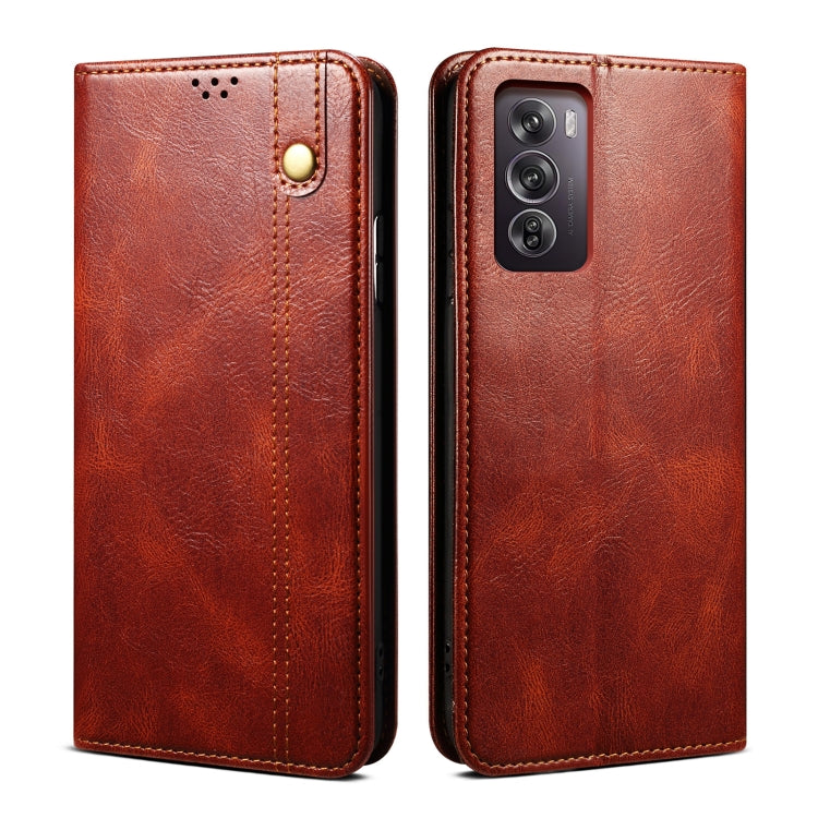 Oil Wax Crazy Horse Texture Leather Phone Case, For OPPO A5x 4G / 5...