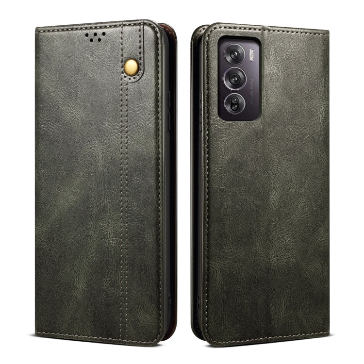 Oil Wax Crazy Horse Texture Leather Phone Case, For OPPO A5x 4G / 5...