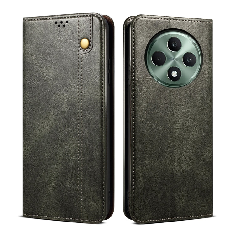 Oil Wax Crazy Horse Texture Leather Phone Case, For OPPO A5x 4G / 5...