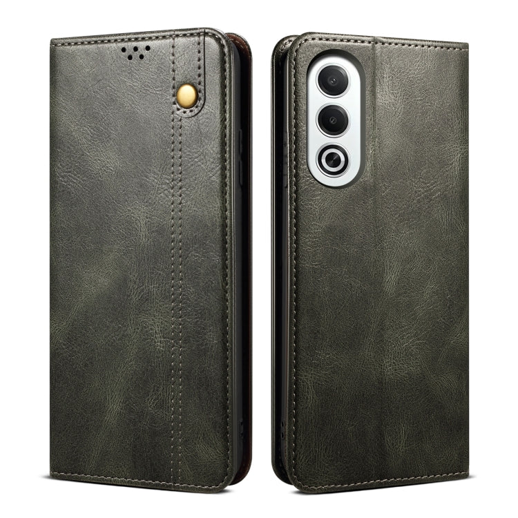 Oil Wax Crazy Horse Texture Leather Phone Case, For OPPO A5x 4G / 5...