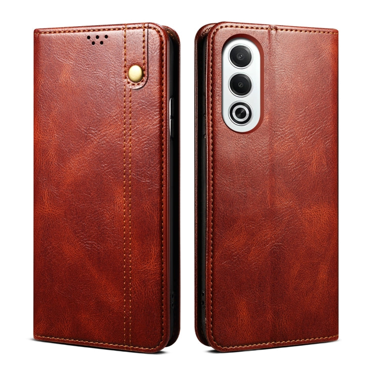 Oil Wax Crazy Horse Texture Leather Phone Case, For OPPO A5x 4G / 5...