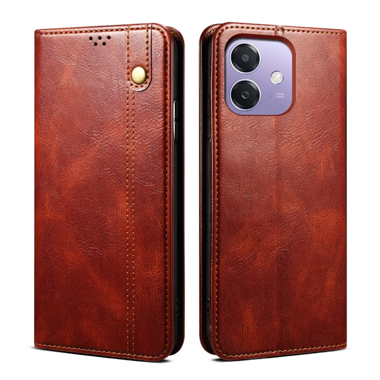 Oil Wax Crazy Horse Texture Leather Phone Case, For OPPO A5x 4G / 5...
