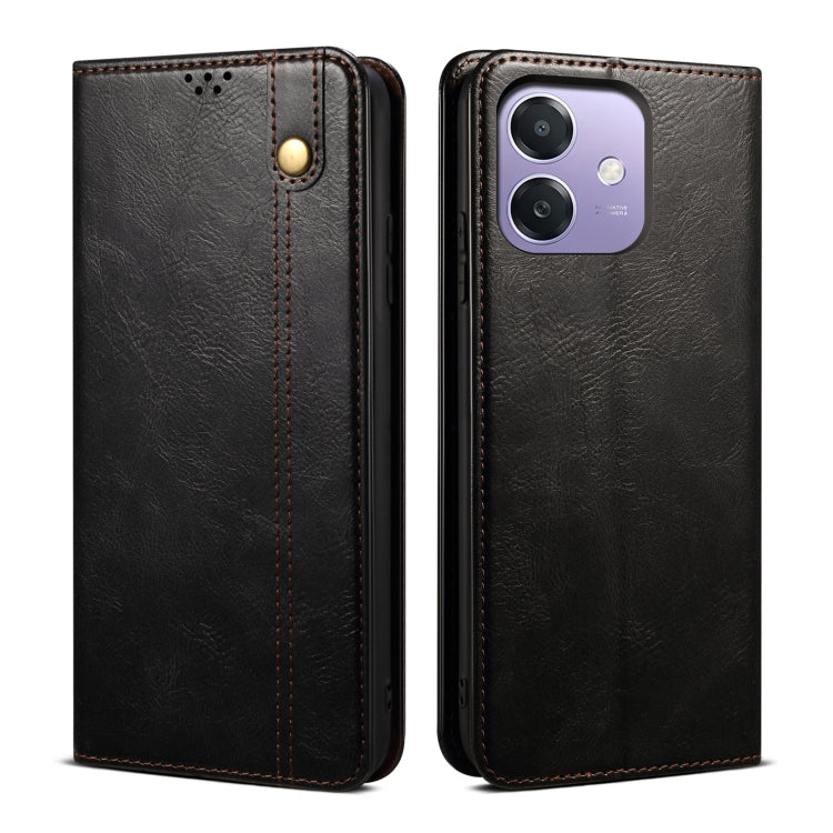 Oil Wax Crazy Horse Texture Leather Phone Case, For OPPO A5x 4G / 5...