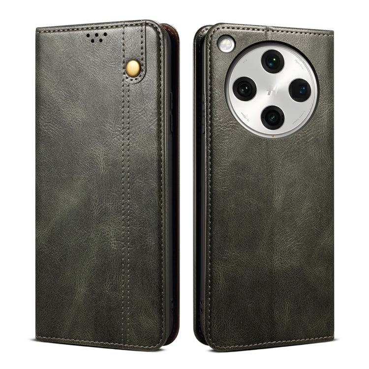 Oil Wax Crazy Horse Texture Leather Phone Case, For OPPO A5x 4G / 5...
