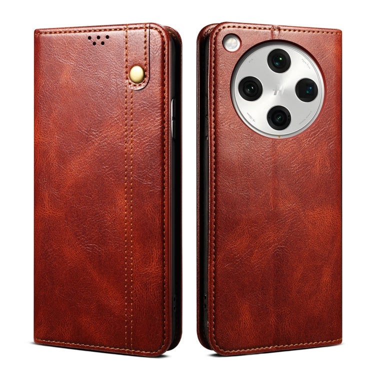 Oil Wax Crazy Horse Texture Leather Phone Case, For OPPO A5x 4G / 5...