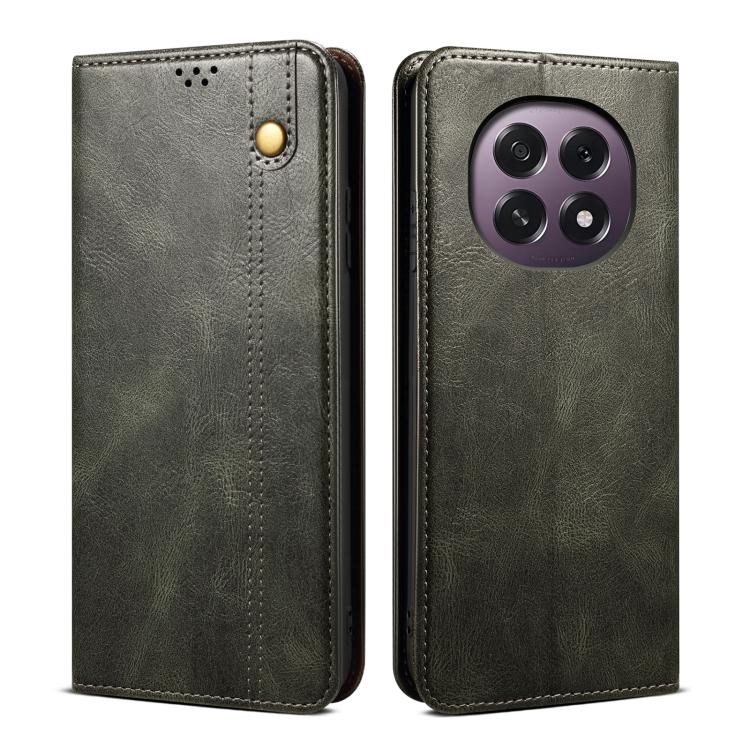Oil Wax Crazy Horse Texture Leather Phone Case, For OPPO A5x 4G / 5...