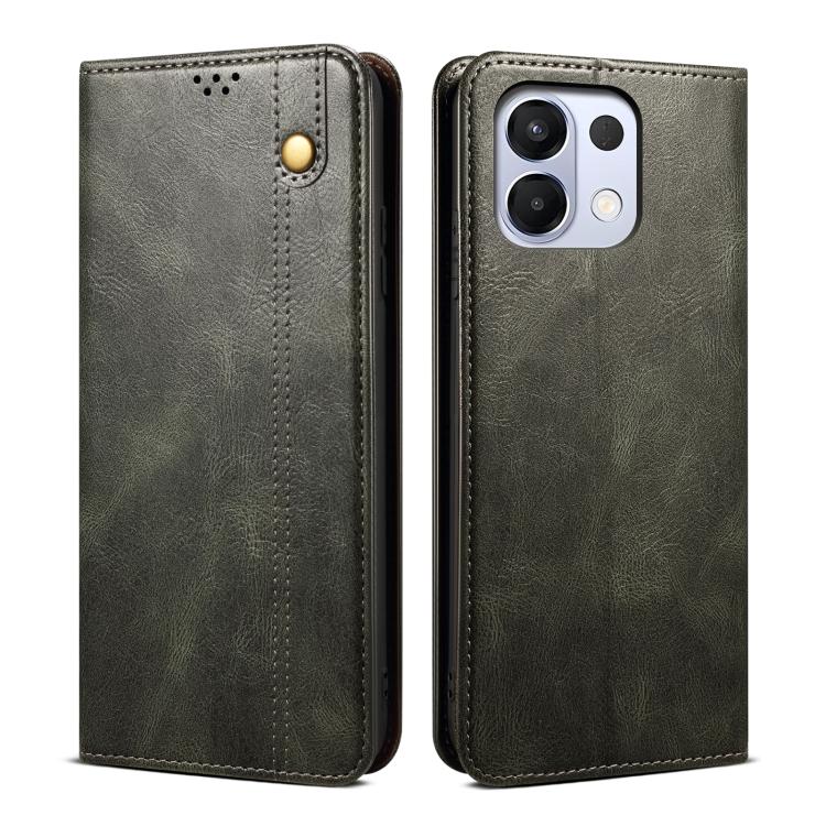 Oil Wax Crazy Horse Texture Leather Phone Case, For OPPO A5x 4G / 5...