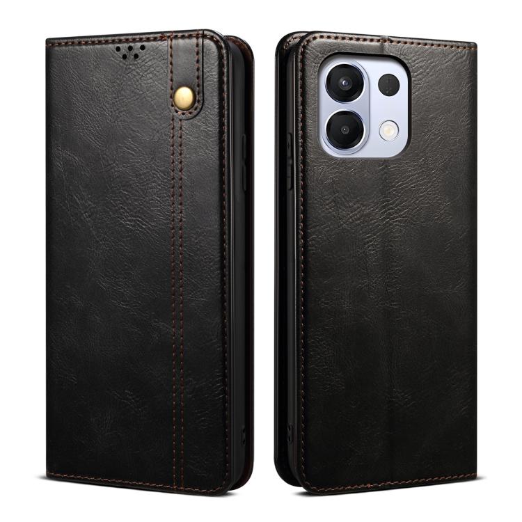 Oil Wax Crazy Horse Texture Leather Phone Case, For OPPO A5x 4G / 5...