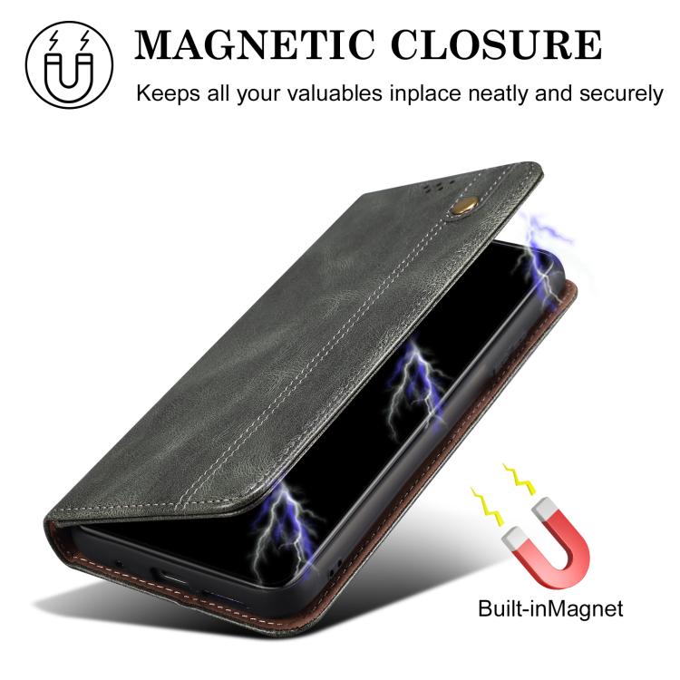 Oil Wax Crazy Horse Texture Leather Phone Case, For OPPO A5x 4G / 5...