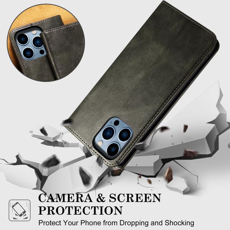 Oil Wax Crazy Horse Texture Leather Phone Case, For OPPO A5x 4G / 5...