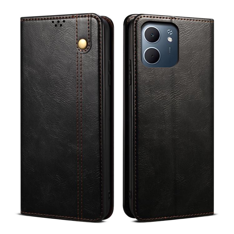Oil Wax Crazy Horse Texture Leather Phone Case, For OPPO A5x 4G / 5...